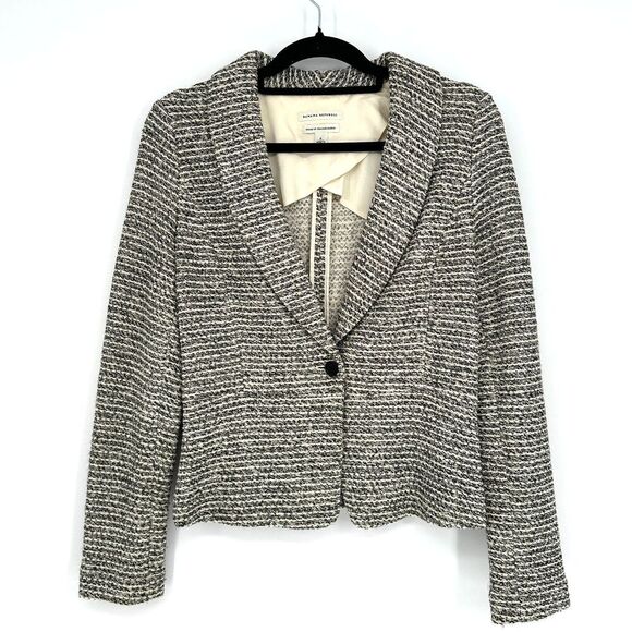 Banana Republic Womens Tweed Boucle Blazer Jacket Size 6 Old Money Office Dressy - Picture 1 of 9